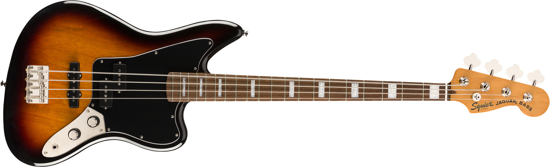 Squier Jaguar Bass Classic Vibe Lau 2019 - 3-color Sunburst - Bajo eléctrico de cuerpo sólido - Main picture