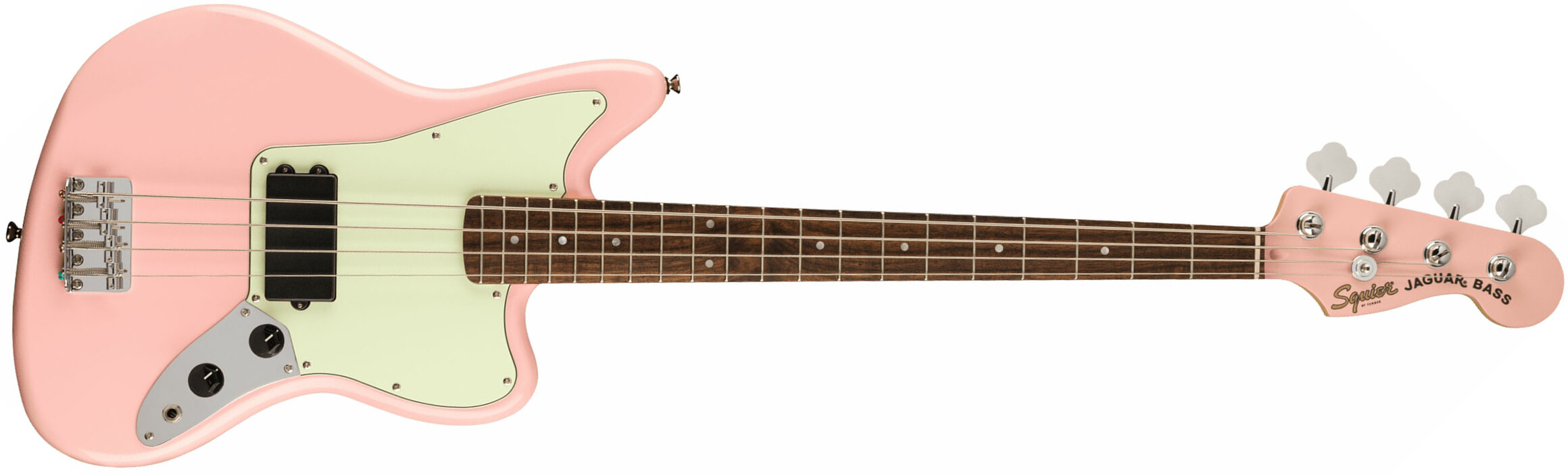 Squier Jaguar Bass H Affinity Fsr Lau - Shell Pink - Bajo eléctrico de cuerpo sólido - Main picture