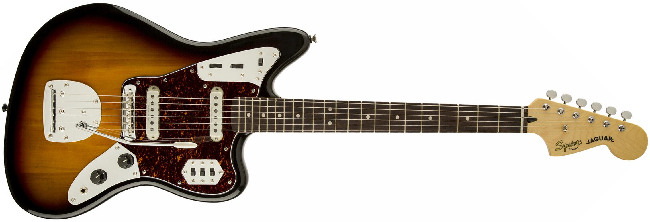 Squier Jaguar Classic Vibe 70s 2019 Lau - 3-color Sunburst - Guitarra electrica retro rock - Main picture