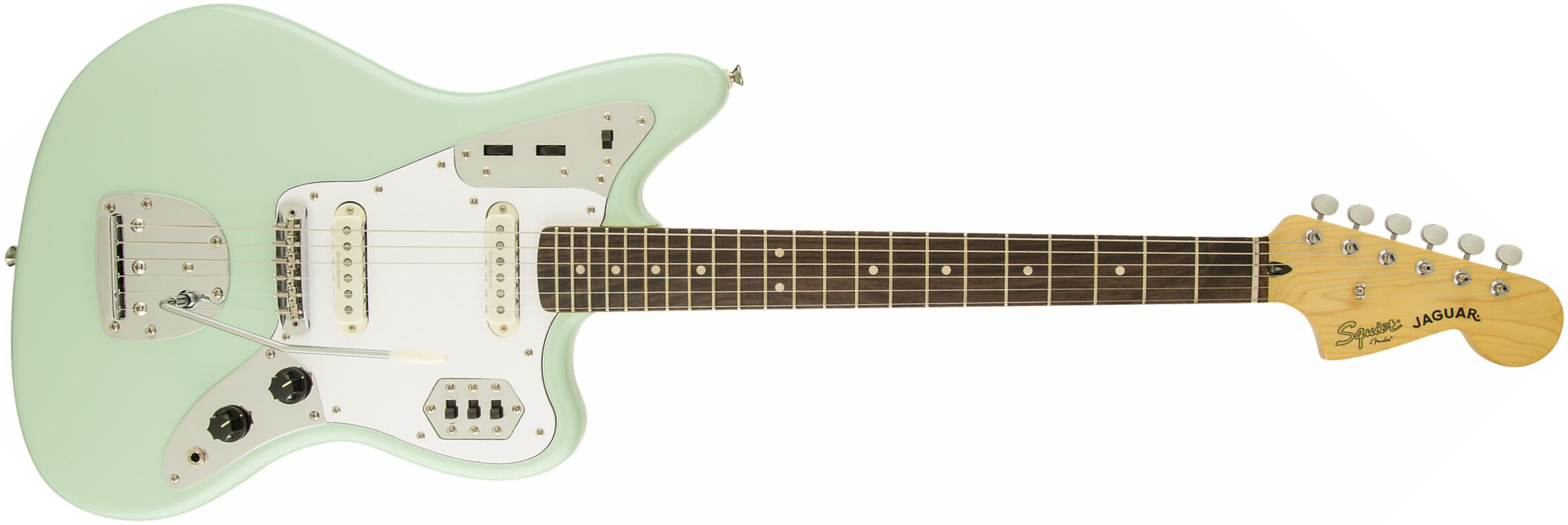 Squier Jaguar Vintage Modified Ss Lau - Surf Green - Guitarra eléctrica con forma de str. - Main picture