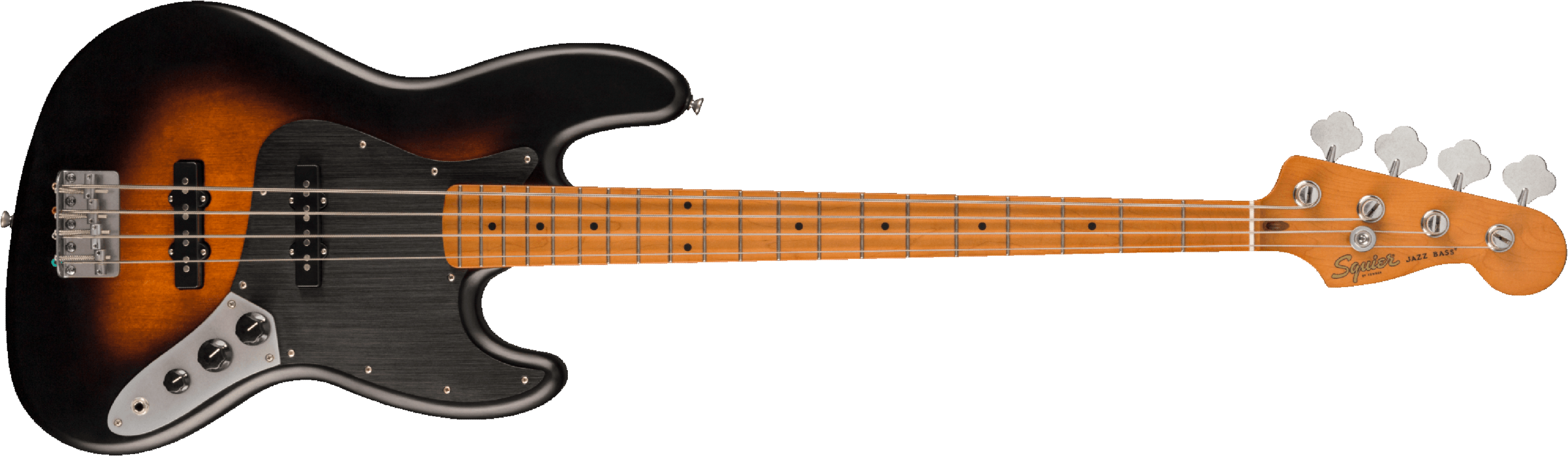 Squier Jazz Bass 40th Anniversary Gold Edition Mn - Satin Wide 2-color Sunburst - Bajo eléctrico de cuerpo sólido - Main picture