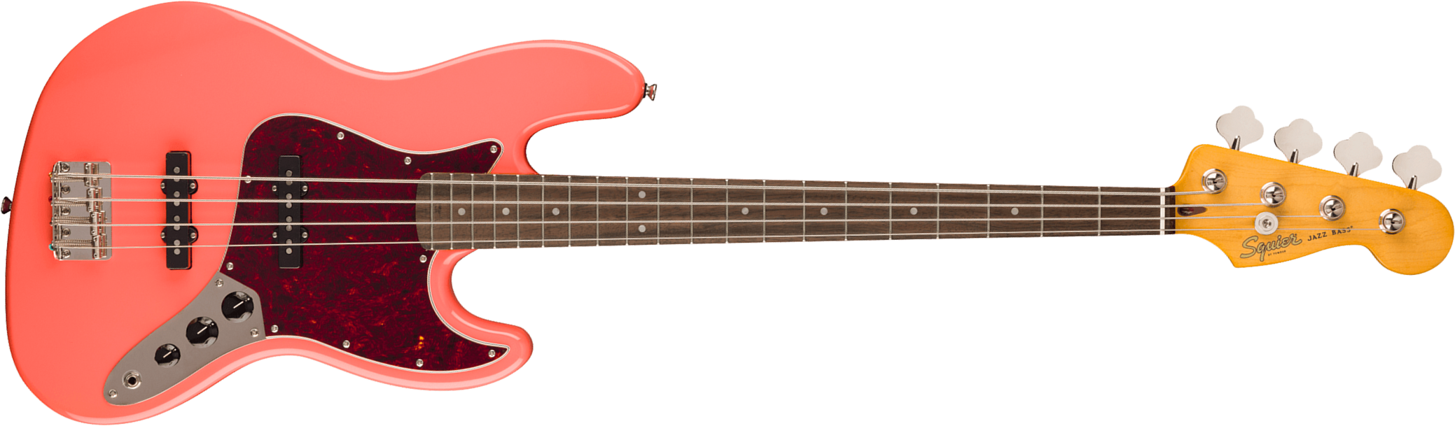 Squier Jazz Bass 60s Classic Vibe Lau - Tahitian Coral - Bajo eléctrico de cuerpo sólido - Main picture