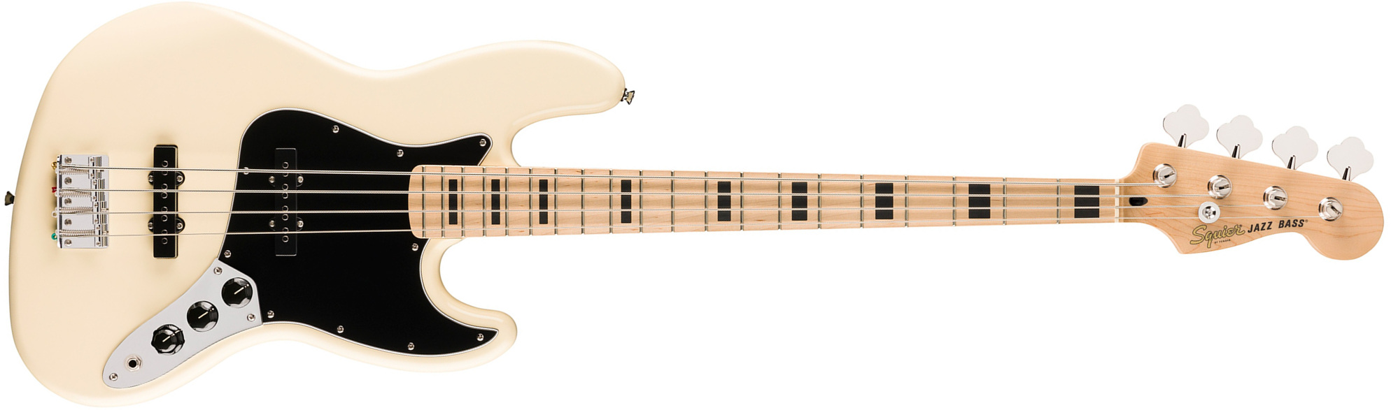 Squier Jazz Bass Active Affinity Mn - Olympic White - Bajo eléctrico de cuerpo sólido - Main picture