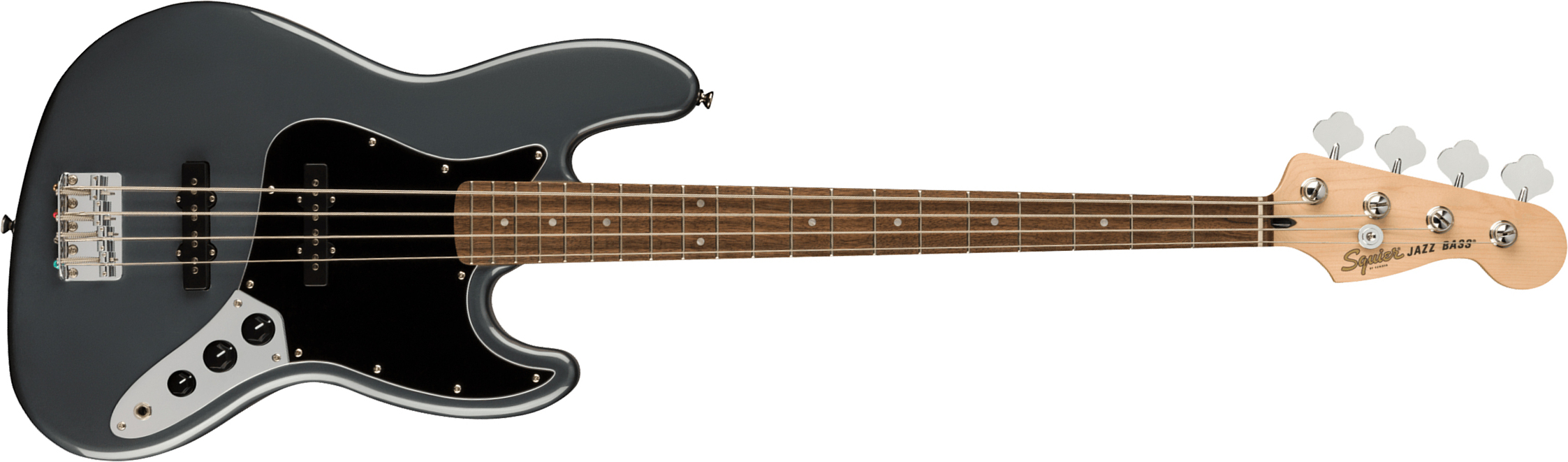 Squier Jazz Bass Affinity 2021 Lau - Charcoal Frost Metallic - Bajo eléctrico de cuerpo sólido - Main picture