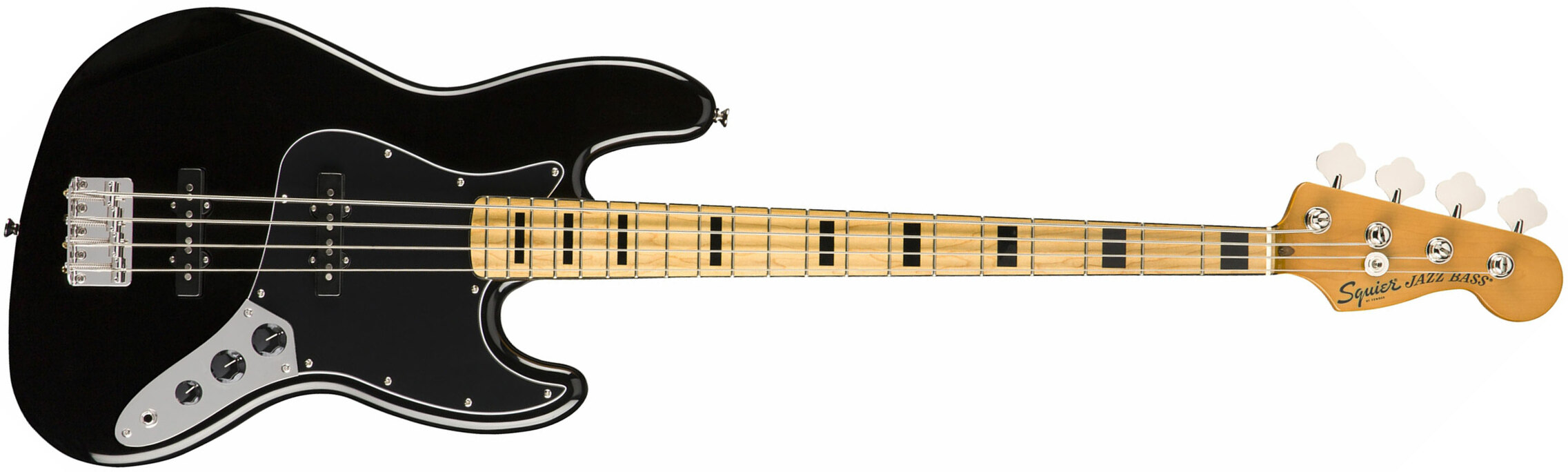 Squier Jazz Bass Classic Vibe 70s 2019 Mn - Black - Bajo eléctrico de cuerpo sólido - Main picture