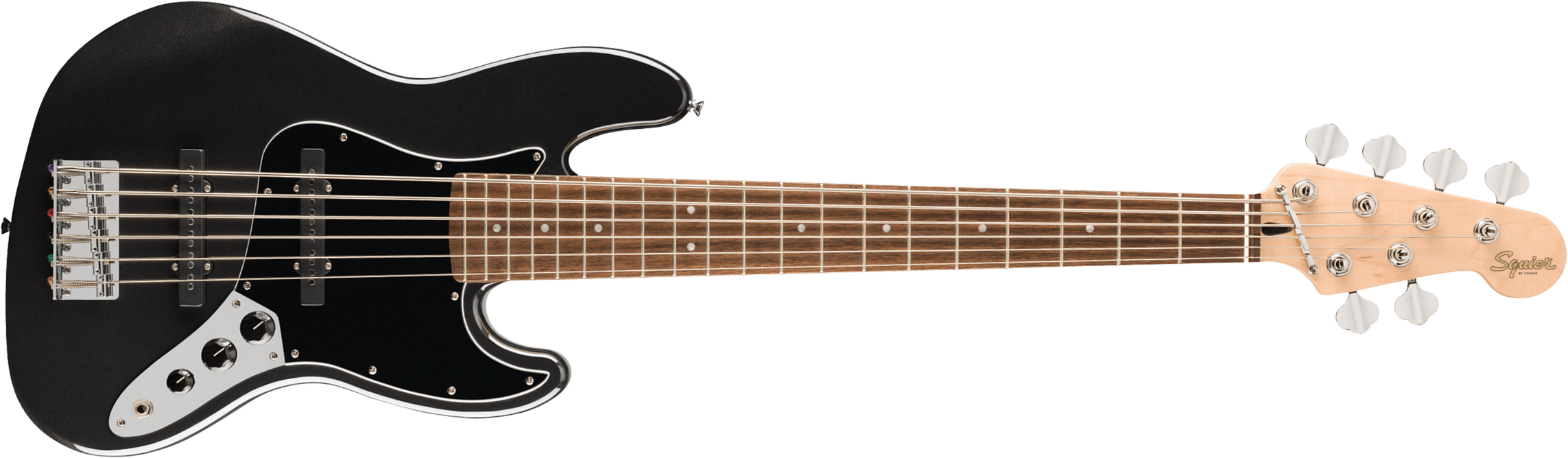 Squier Jazz Bass Vi Affinity 6c Lau - Black Metallic - Bajo eléctrico de cuerpo sólido - Main picture