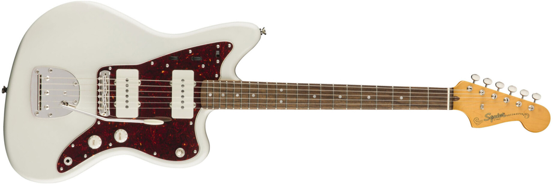 Squier Jazzmaster Classic Vibe 60s 2019 Lau - Olympic White - Guitarra electrica retro rock - Main picture