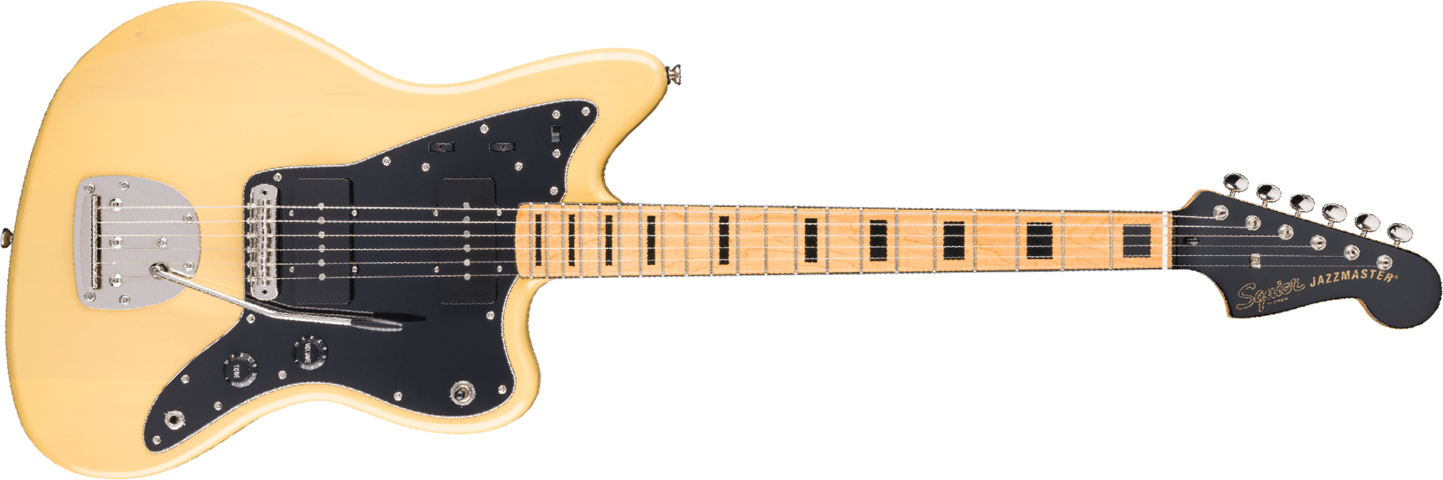 Squier Jazzmaster Classic Vibe '70s Fsr Ltd 2s Trem Mn - Vintage Blonde - Guitarra electrica retro rock - Main picture
