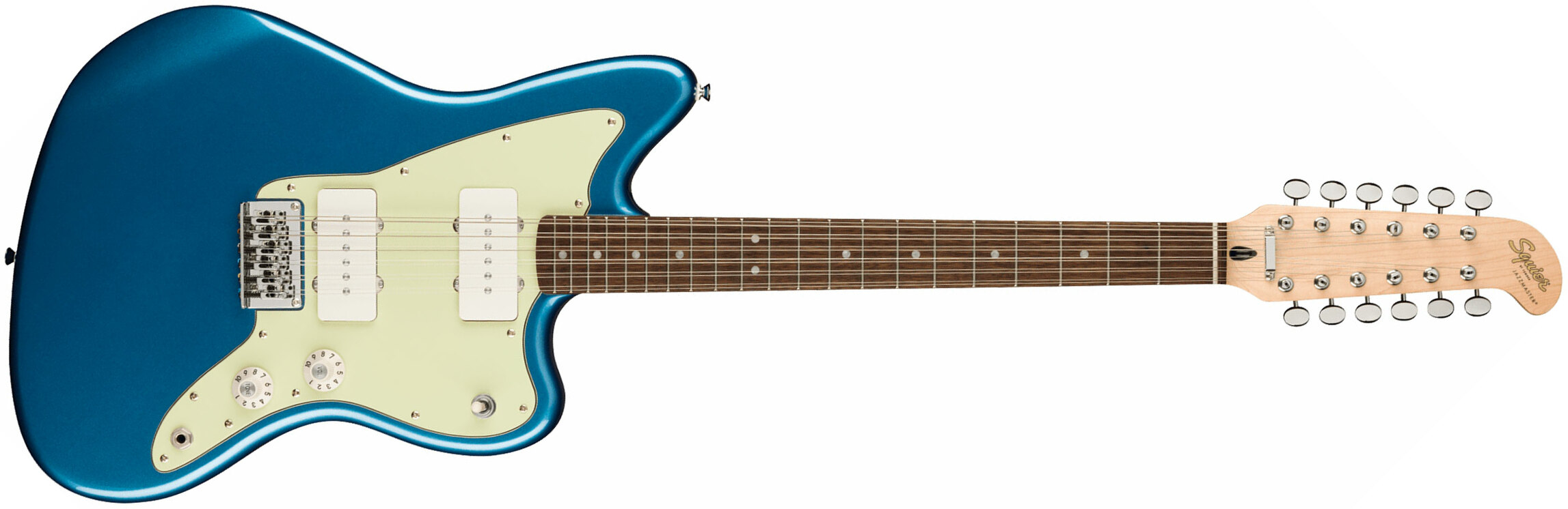 Squier Jazzmaster Xii Paranormal 2s Ht Lau - Lake Placid Blue - Guitarra electrica de 12 cuerdas - Main picture