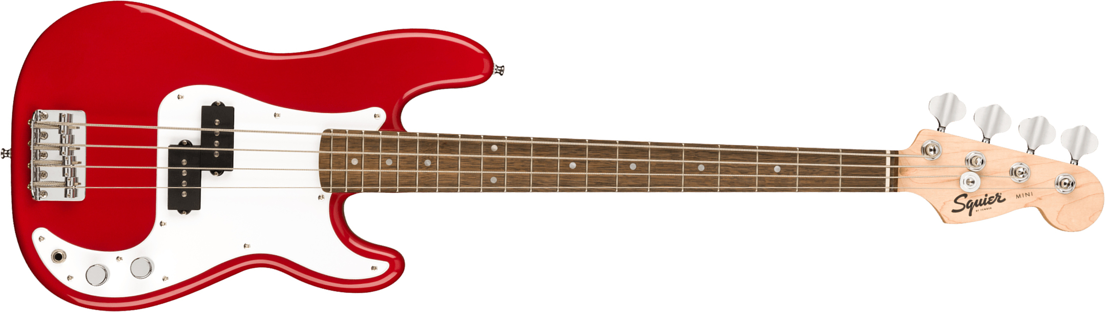 Squier Mini Precision Bass Bullet Lau - Dakota Red - Bajo eléctrico para niños - Main picture