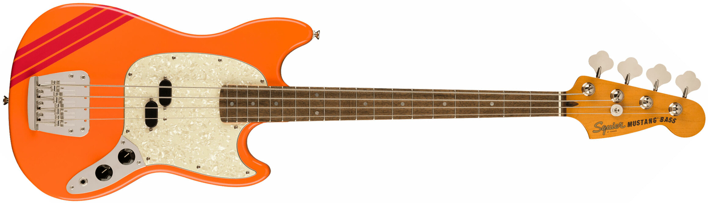 Squier Mustang Bass '60s Classic Vibe Competition Fsr Ltd Lau - Capri Orange - Bajo eléctrico de cuerpo sólido - Main picture