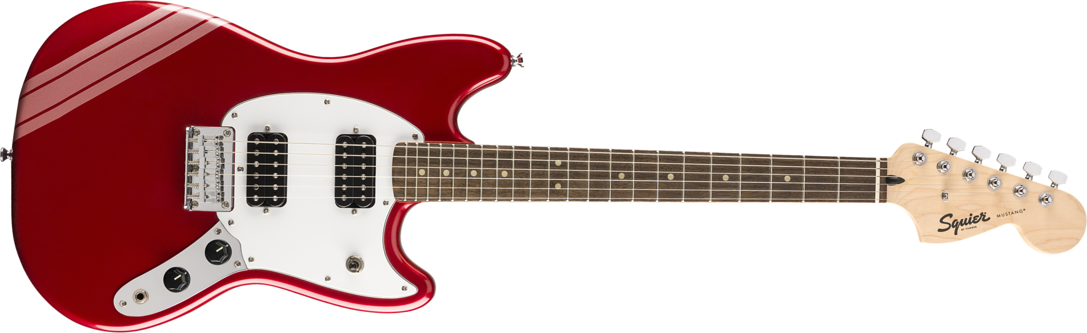 Squier Mustang Bullet Competition Hh Fsr Ht Lau - Candy Apple Red - Guitarra electrica retro rock - Main picture