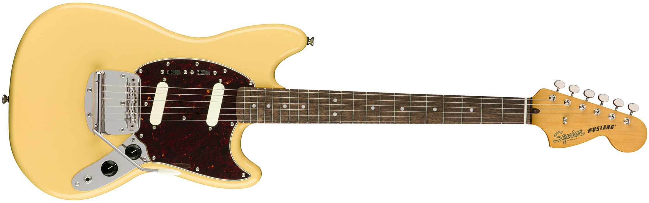 Squier Mustang  Classic Vibe 60s 2019 Lau - Vintage White - Guitarra electrica retro rock - Main picture