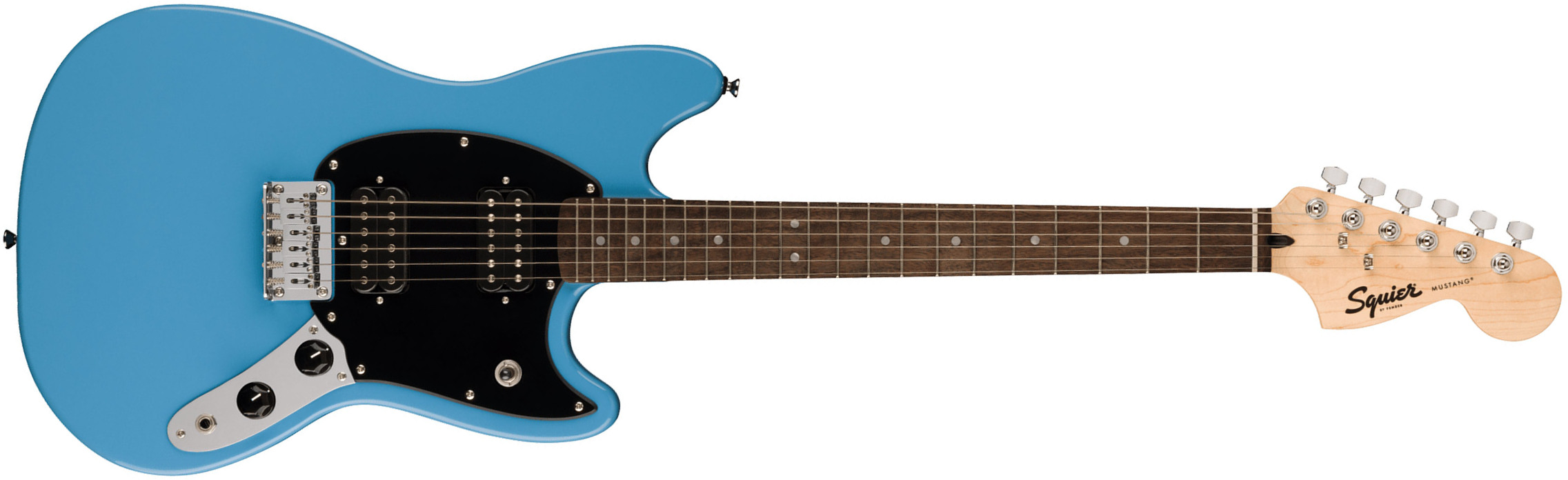 Squier Mustang Sonic Hh 2h Ht Lau - California Blue - Guitarra electrica retro rock - Main picture