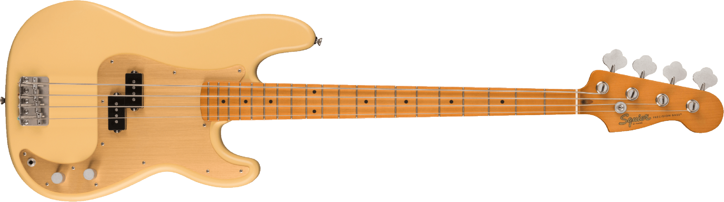 Squier Precision Bass 40th Anniversary Gold Edition Mn - Satin Vintage Blonde - Bajo eléctrico de cuerpo sólido - Main picture