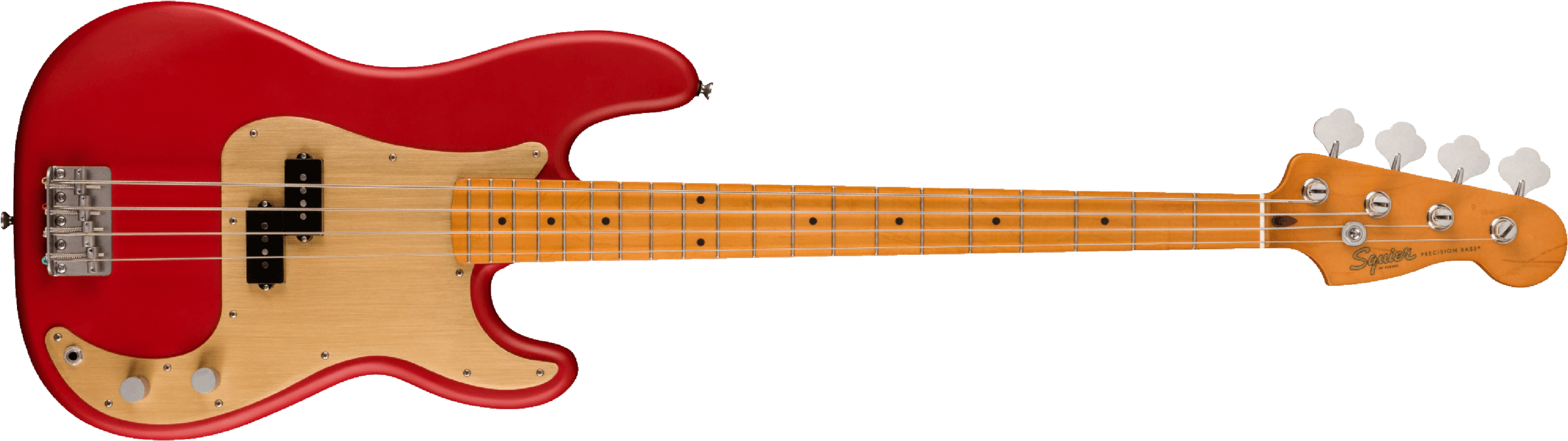 Squier Precision Bass 40th Anniversary Gold Edition Mn - Satin Dakota Red - Bajo eléctrico de cuerpo sólido - Main picture