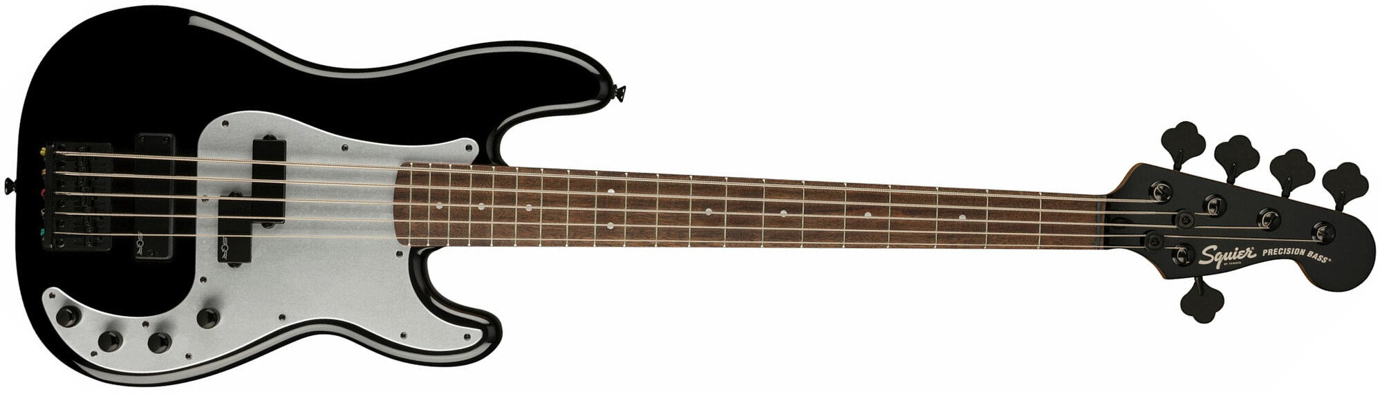 Squier Precision Bass Ph V Contemporary Active 5c Lau - Black - Bajo eléctrico de cuerpo sólido - Main picture