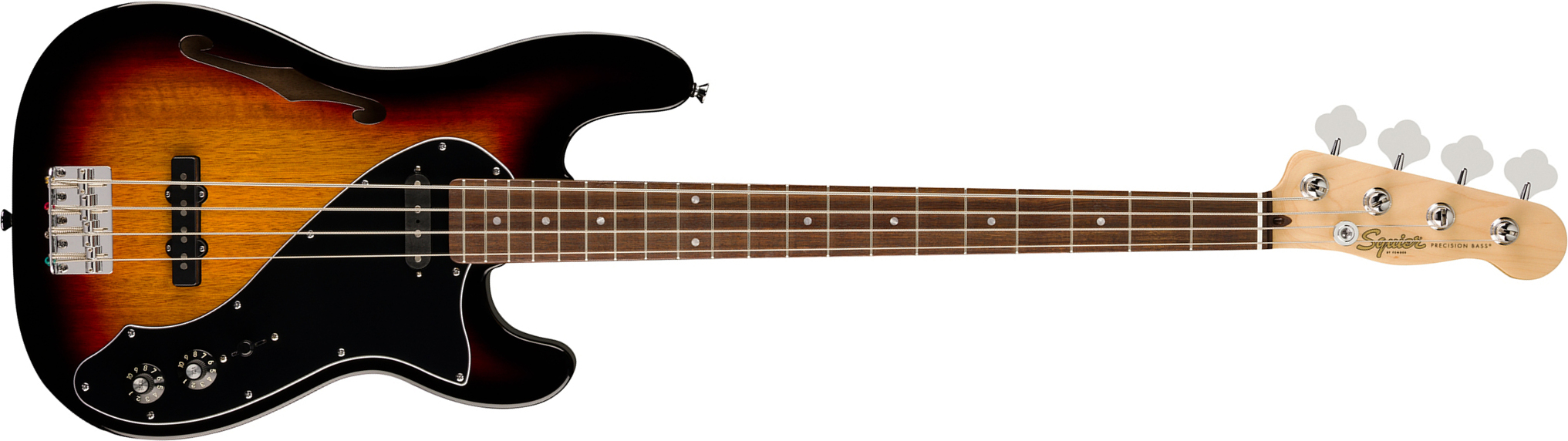 Squier Precision Bass Thinline Sj Paranormal Lau - 3-color Sunburst - Bajo eléctrico de cuerpo sólido - Main picture