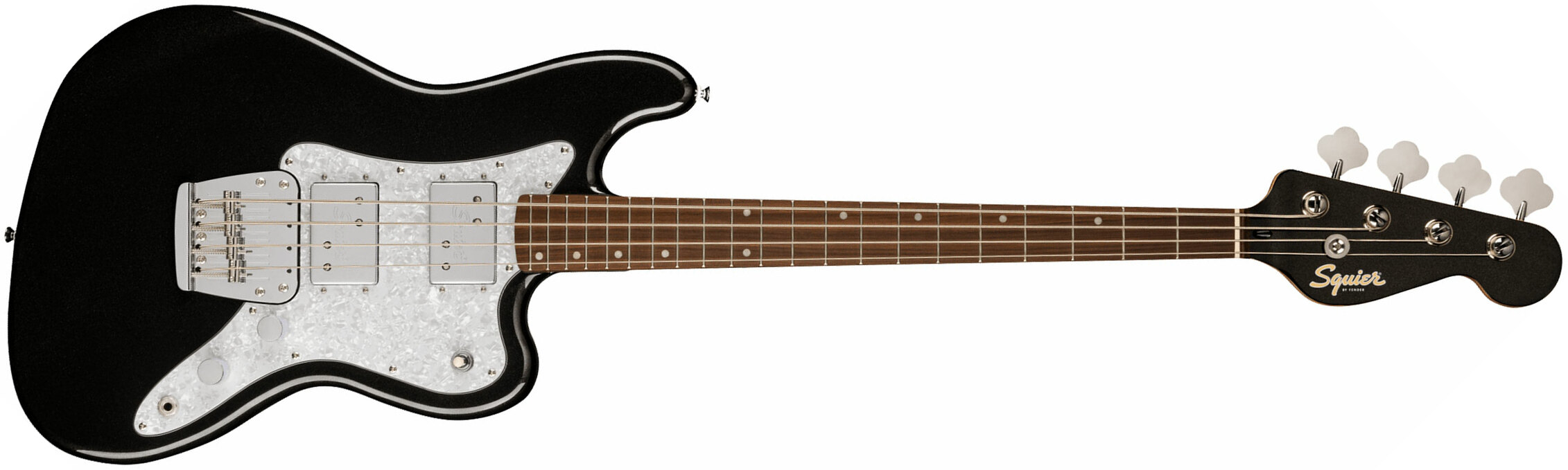 Squier Rascal Bass Hh Paranormal 2h Lau - Metallic Black - Bajo eléctrico de cuerpo sólido - Main picture