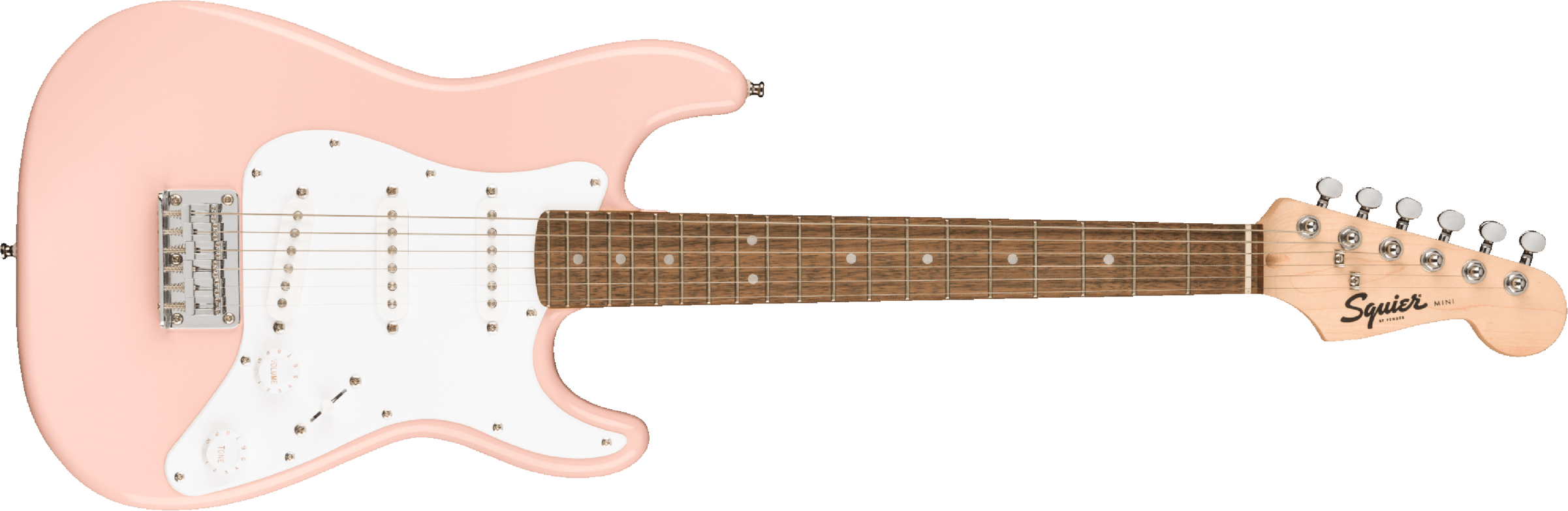 Squier Squier Mini Strat V2 Ht Sss Lau - Shell Pink - Guitarra eléctrica para niños - Main picture