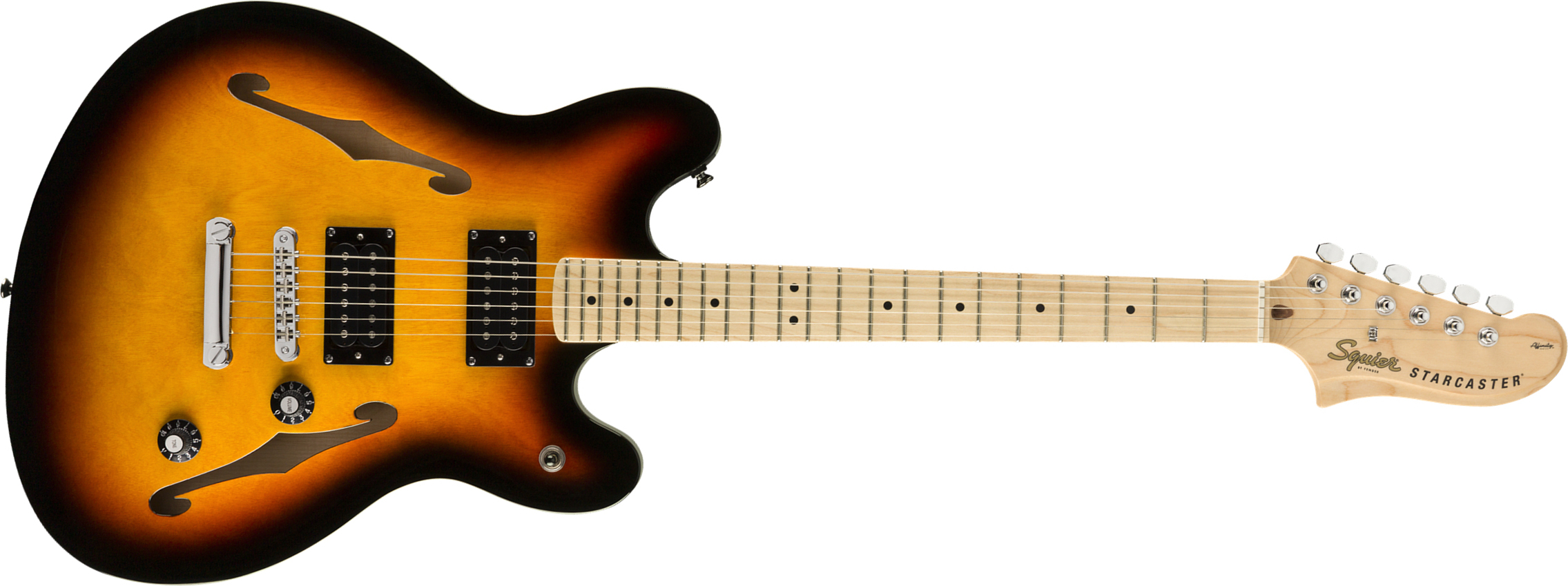 Squier Starcaster Affinity 2019 Hh Ht Mn - 3-color Sunburst - Guitarra electrica retro rock - Main picture