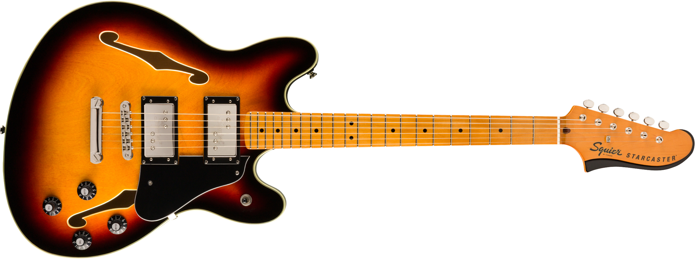 Squier Starcaster Classic Vibe 2019 Hh Ht Mn - 3-color Sunburst - Guitarra eléctrica semi caja - Main picture