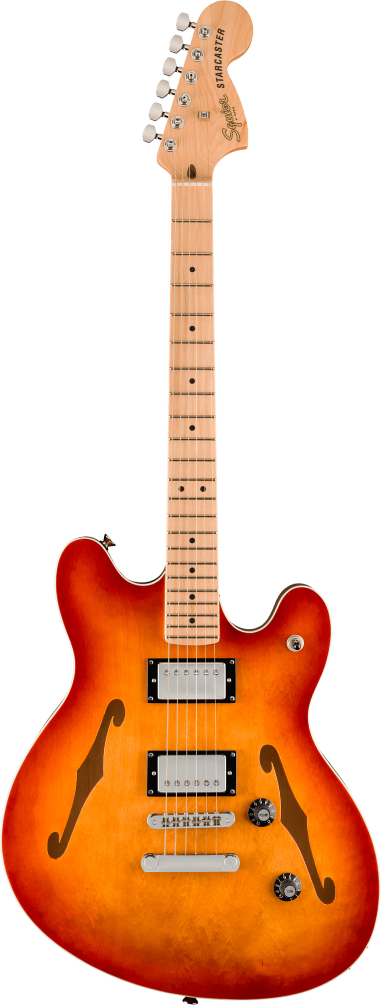 Squier Starcaster Deluxe Affinity 2h Ht Mn - Sienna Sunburst - Guitarra electrica retro rock - Main picture