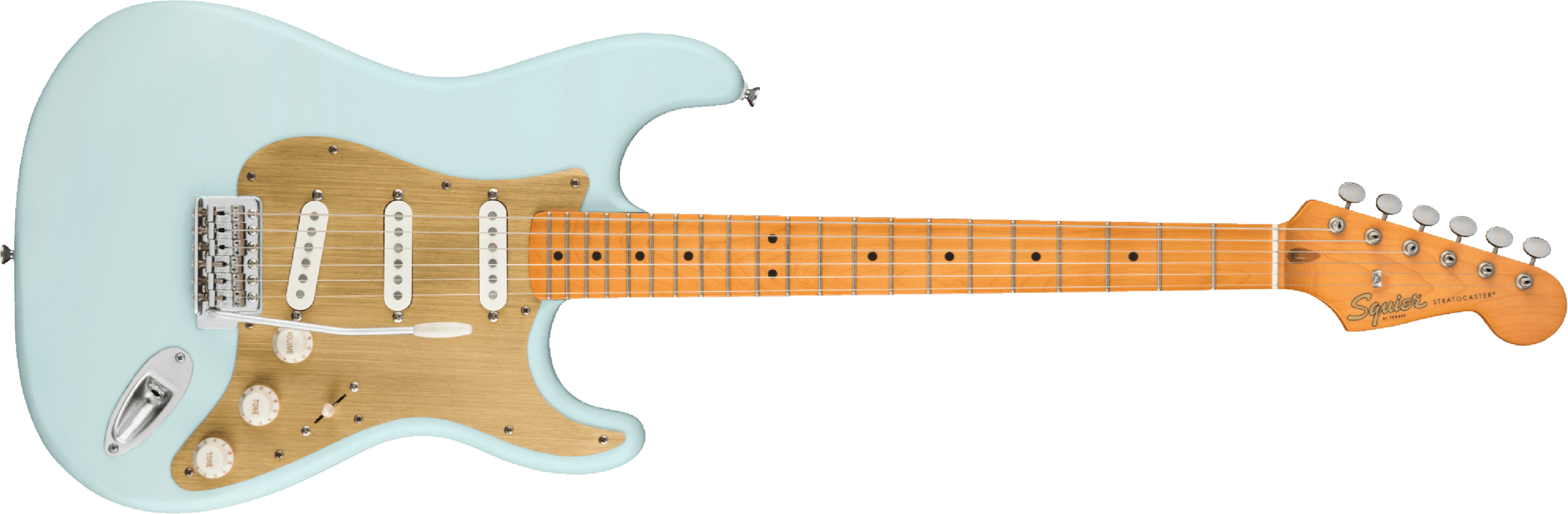 Squier Strat 40th Anniversary Vintage Edition Mn - Satin Sonic Blue - Guitarra eléctrica con forma de str. - Main picture