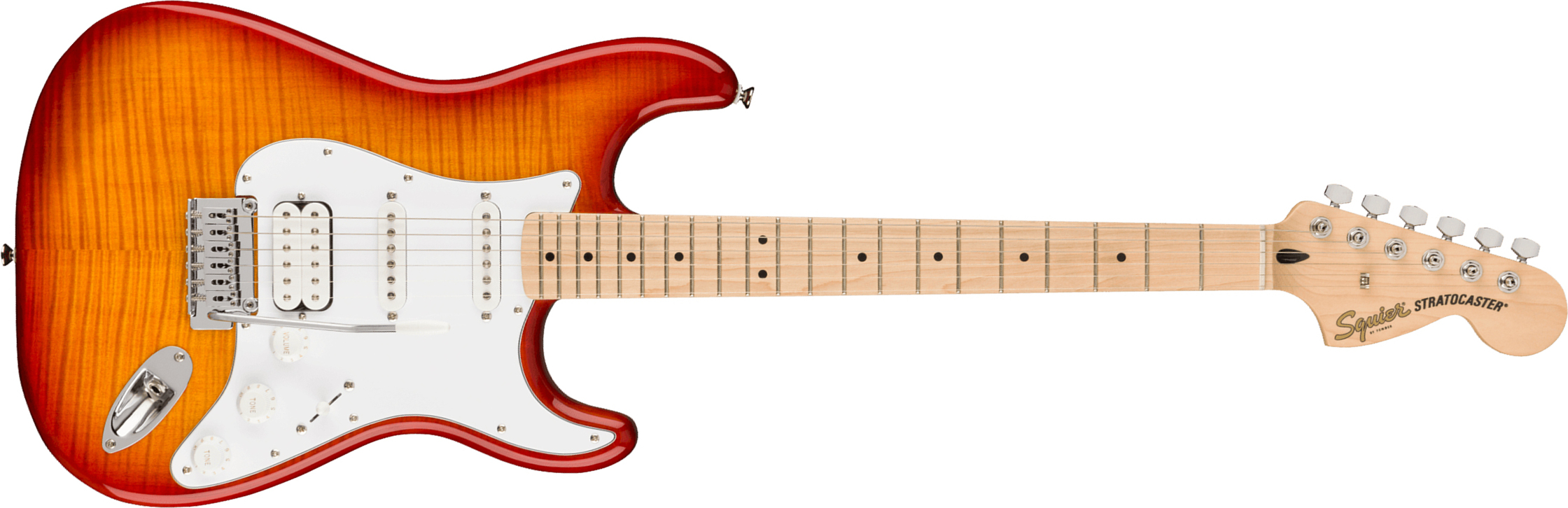 Squier Strat Affinity 2021 Fmt Hss Trem Mn - Sienna Sunburst - Guitarra eléctrica con forma de str. - Main picture