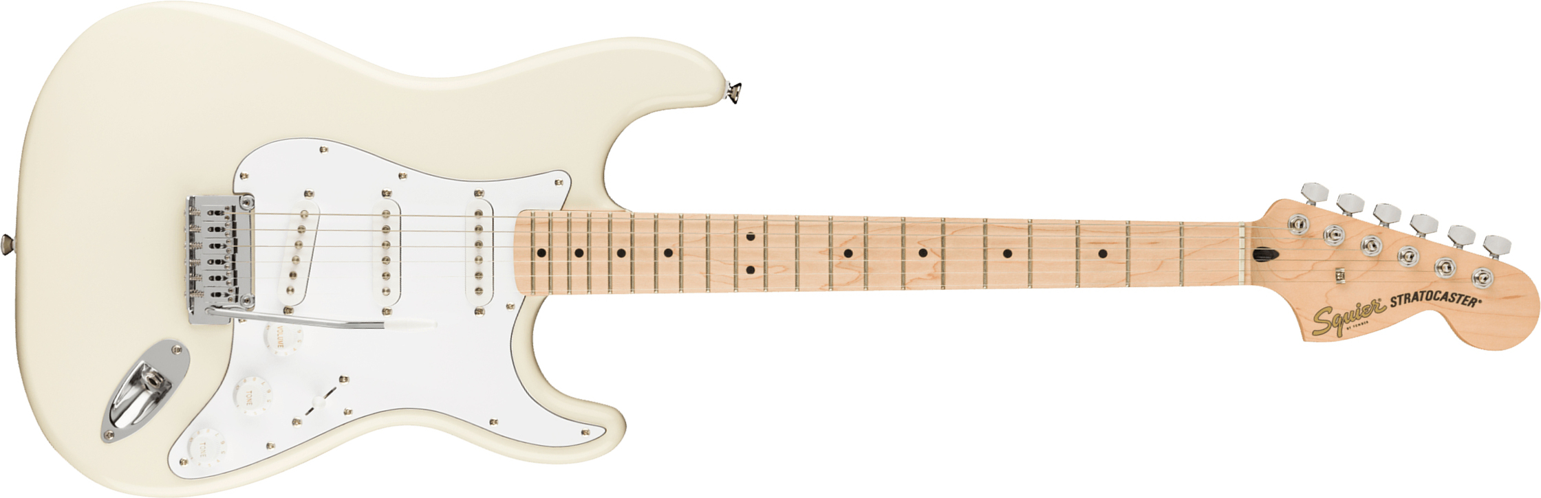 Squier Strat Affinity 2021 Sss Trem Mn - Olympic White - Guitarra eléctrica con forma de str. - Main picture