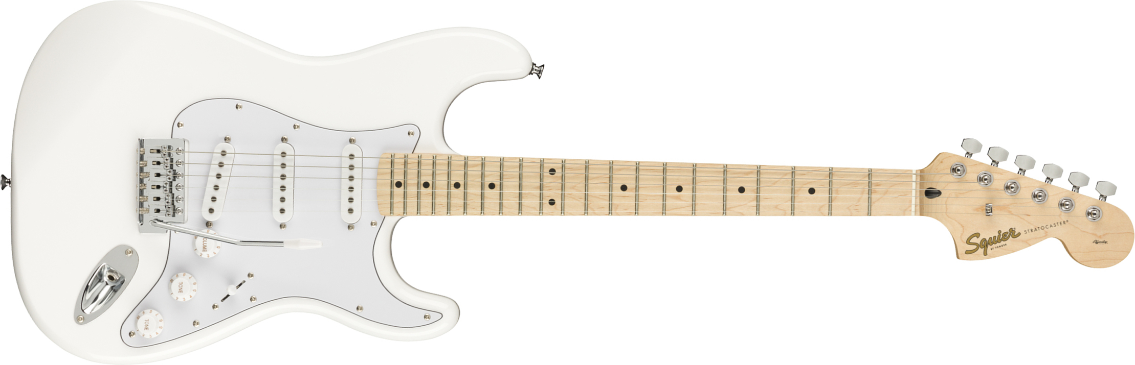 Squier Strat Affinity Fsr Ltd 2020 3s Trem Mn - Olympic White - Guitarra eléctrica con forma de str. - Main picture