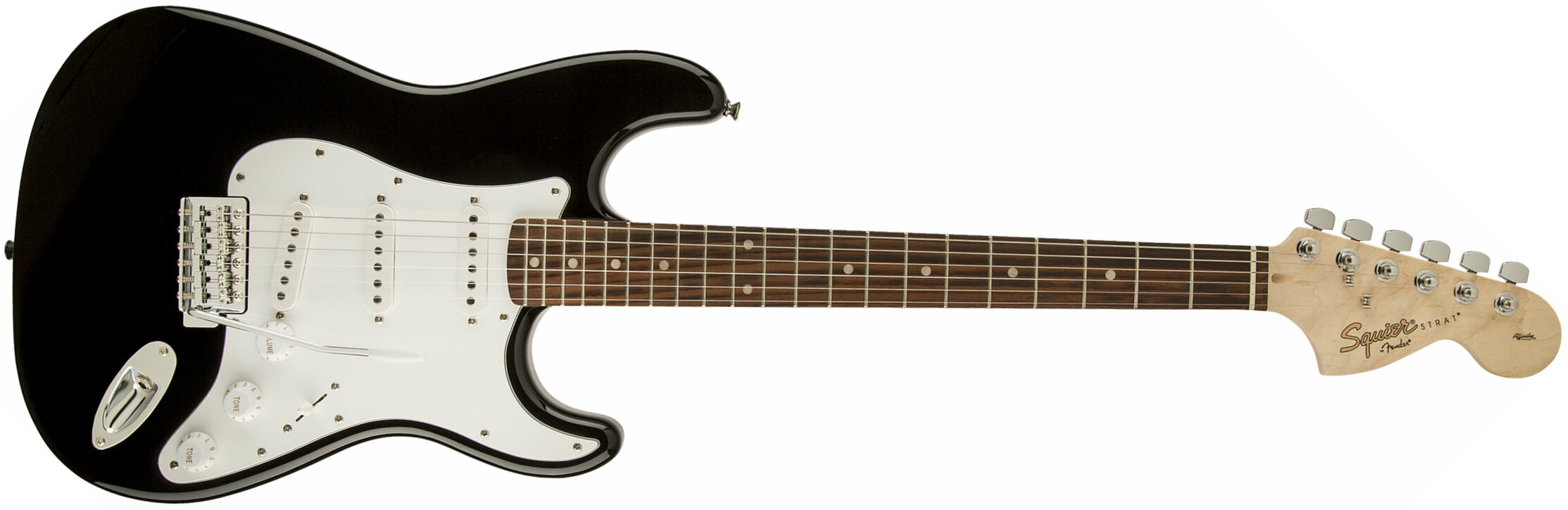Squier Strat Affinity Series 3s Lau - Black - Guitarra eléctrica con forma de str. - Main picture