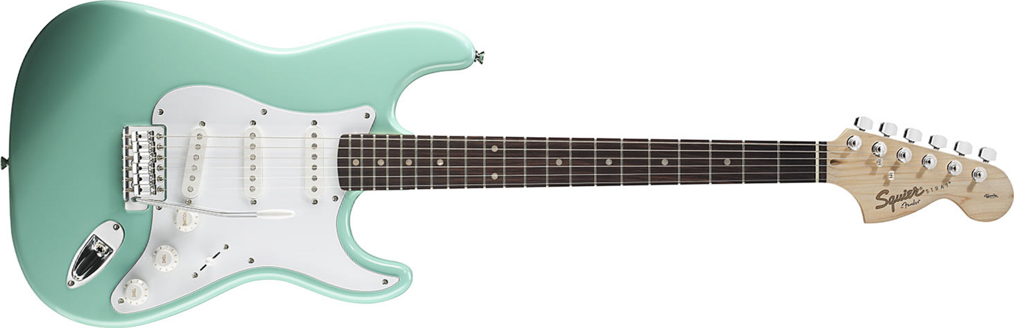 Squier Strat Affinity Series 3s Lau - Surf Green - Guitarra eléctrica con forma de str. - Main picture