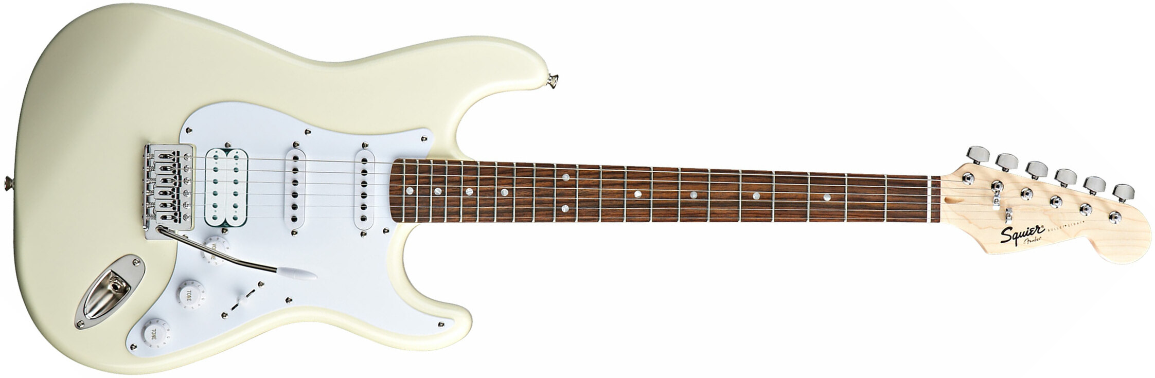 Squier Strat Bullet Hss Lau 2019 - Arctic White - Guitarra eléctrica con forma de str. - Main picture