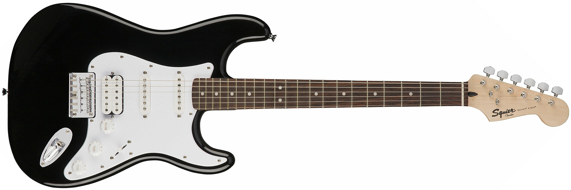 Squier Strat Bullet Ht Hss Rw - Black - Guitarra eléctrica con forma de str. - Main picture