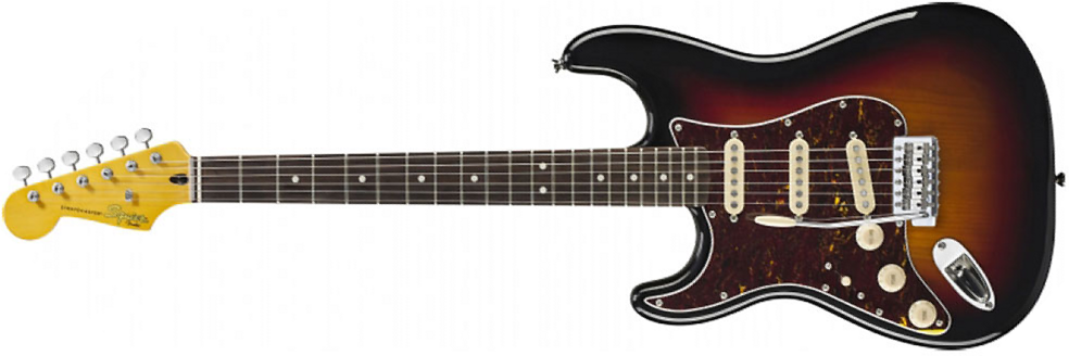 Squier Strat Classic Vibe '60s Lh Gaucher Sss Lau - 3-color Sunburst - Guitarra electrica para zurdos - Main picture