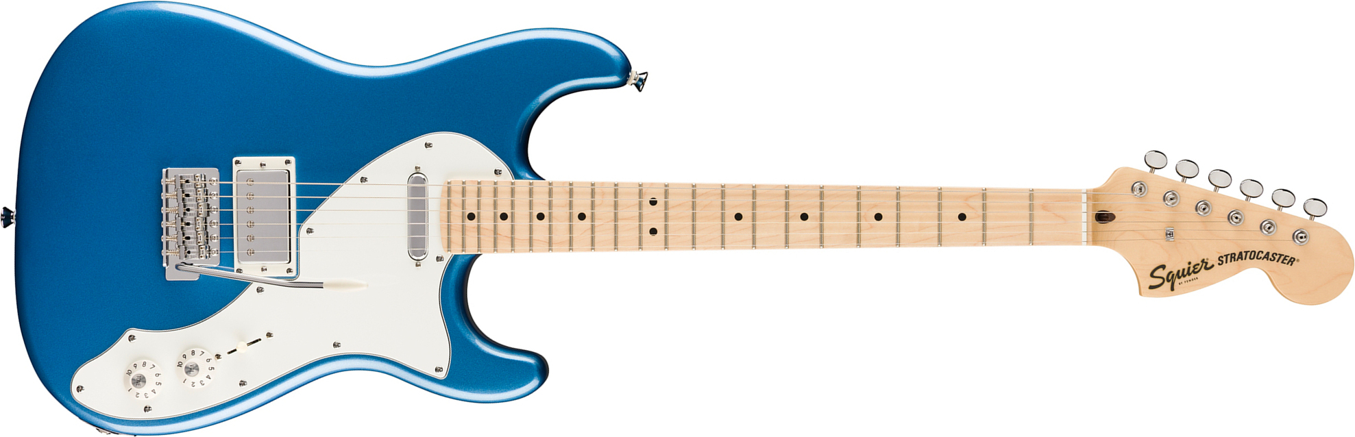 Squier Strat Deluxe Paranormal Hs Trem Mn - Lake Placid Blue - Guitarra eléctrica con forma de str. - Main picture