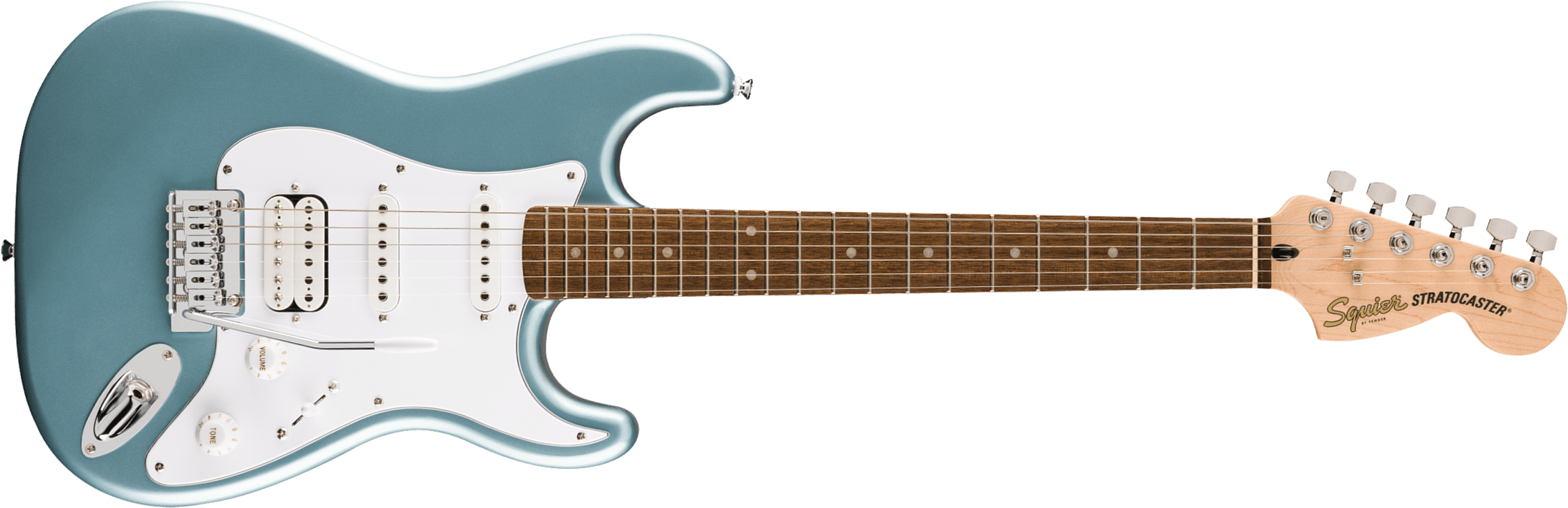 Squier Strat Jr Hss Affinity Ss Trem Lau - Ice Blue Metallic - Guitarra eléctrica con forma de str. - Main picture