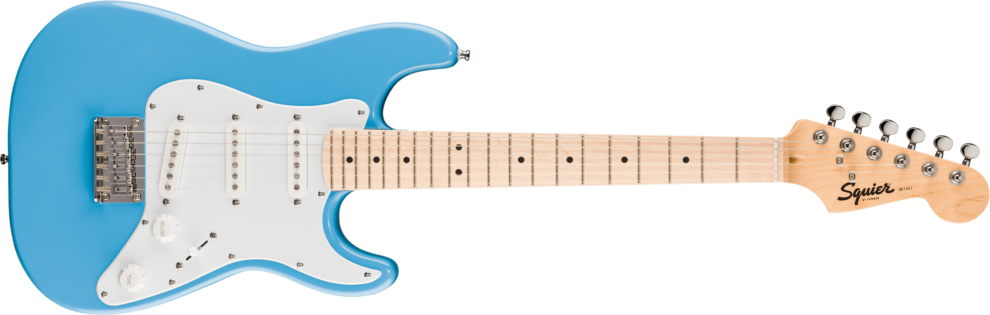 Squier Strat Mini Shsc 3s Ht Mn - California Blue - Guitarra eléctrica para niños - Main picture