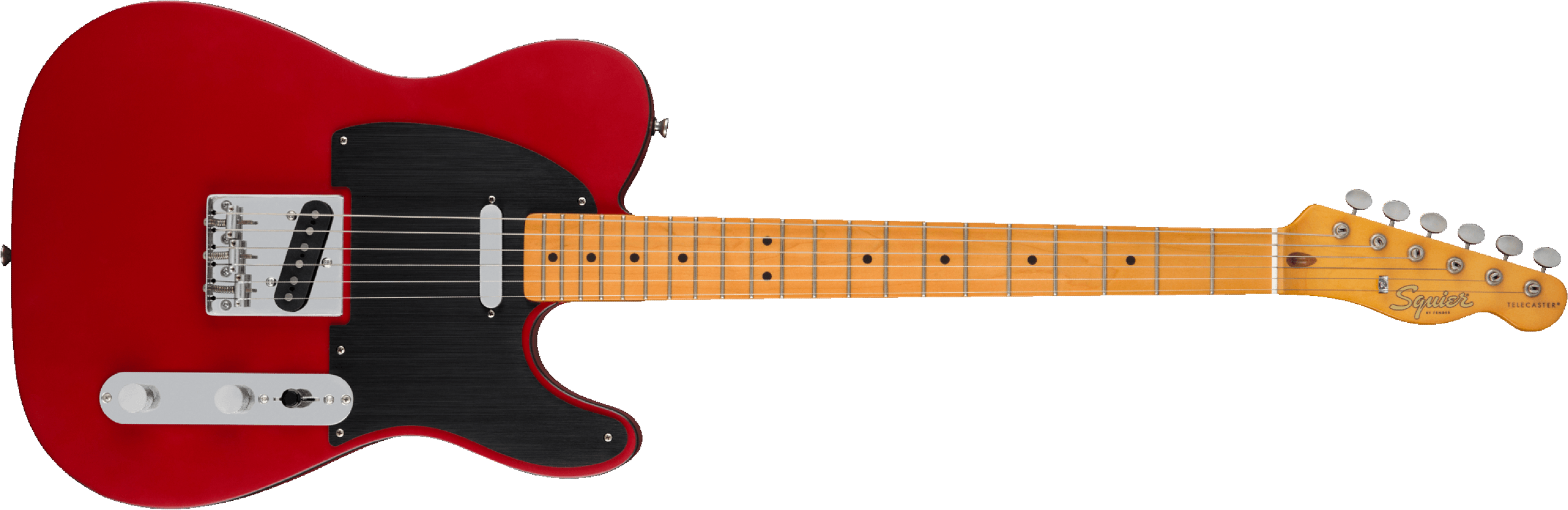 Squier Tele 40th Anniversary Vintage Edition Mn - Satin Dakota Red - Guitarra eléctrica con forma de tel - Main picture