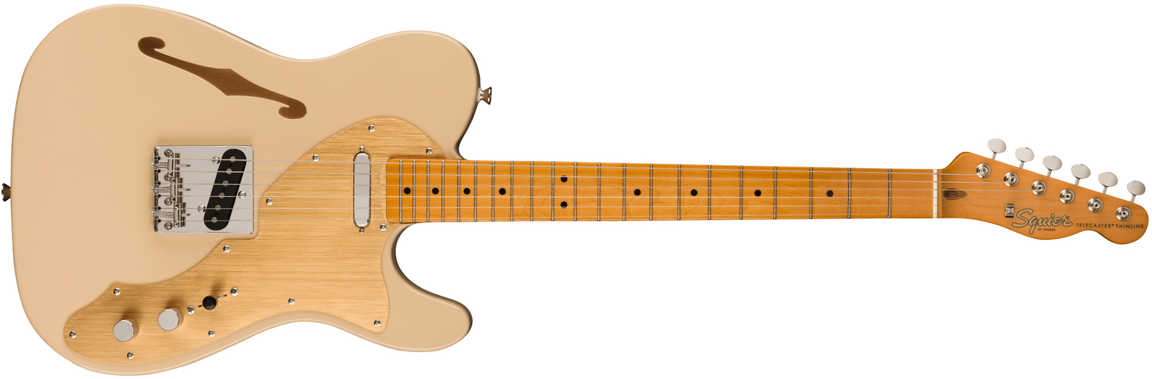 Squier Tele '60s Thinline Gold Anodized Pickguard Classic Vibe Fsr 2s Ht Mn - Desert Sand - Guitarra eléctrica con forma de tel - Main picture