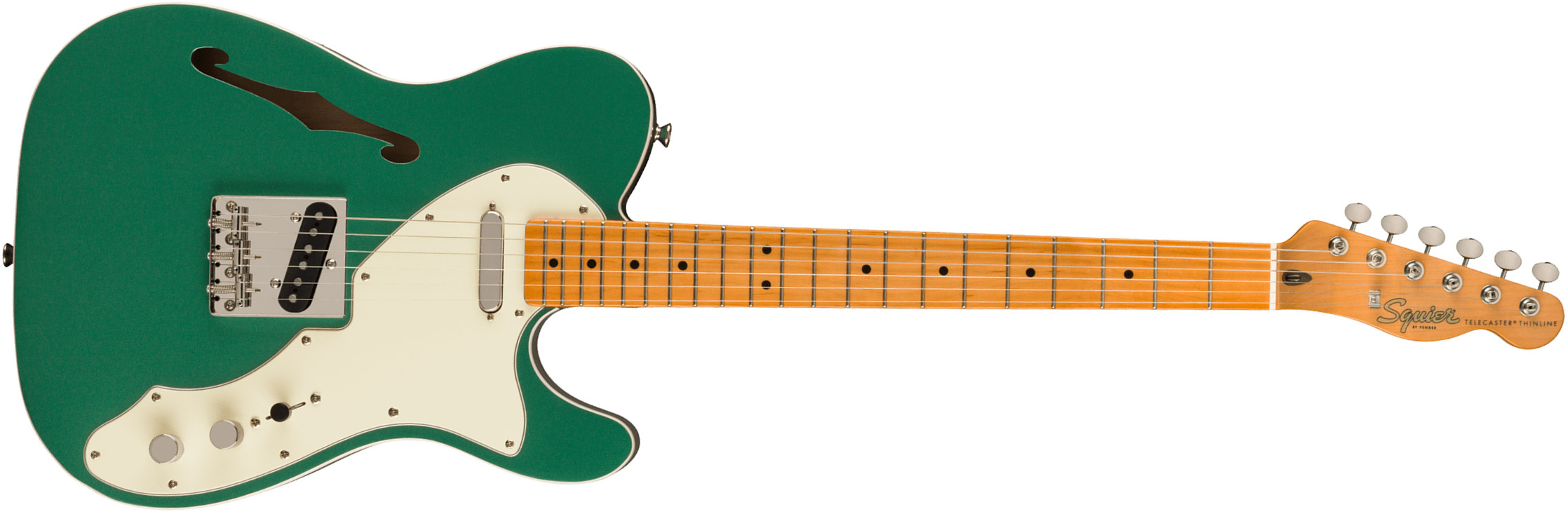 Squier Tele '60s Thinline Parchment Pickguard Classic Vibe Fsr 2s Ht Mn - Sherwood Green - Guitarra eléctrica con forma de tel - Main picture