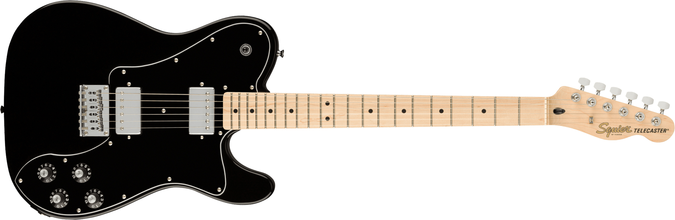 Squier Affinity Series Telecaster Deluxe (MN) - black Guitarra eléctrica  con forma de tel