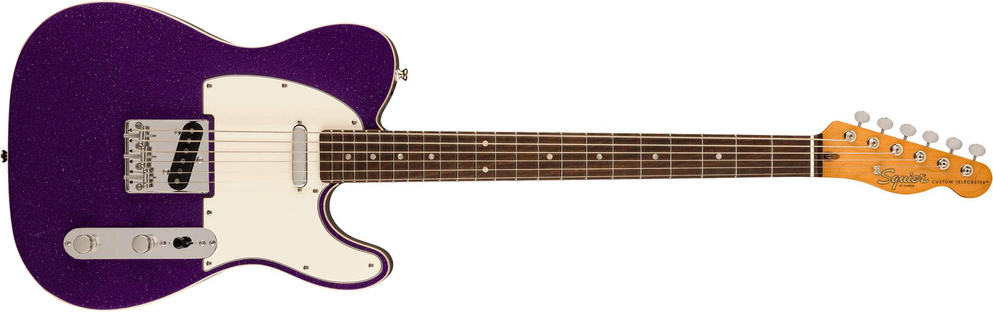 Squier Tele Baritone Custom Classic Vibe Fsr 2s Ht Lau - Purple Sparkle - Guitarra eléctrica barítono - Main picture
