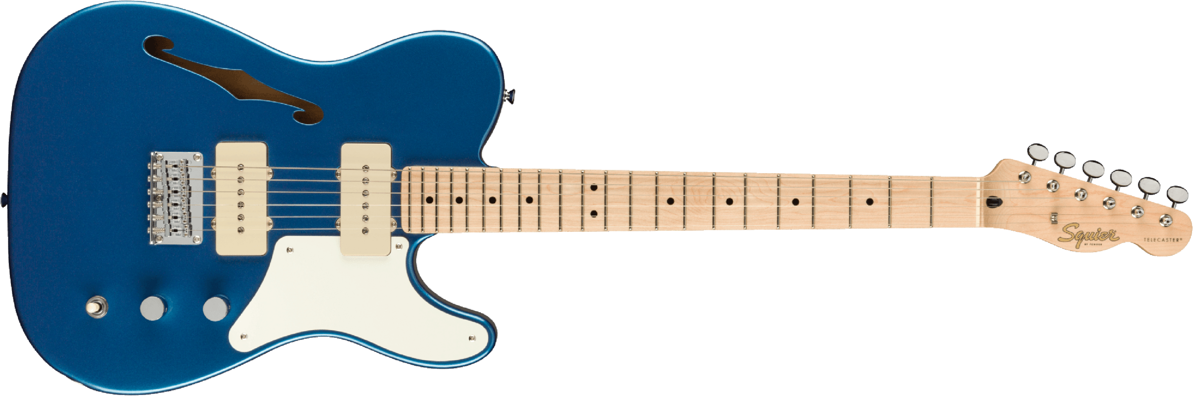 Squier Tele Cabronita Thinline Paranormal Ss Ht Mn - Lake Placid Blue - Guitarra eléctrica con forma de tel - Main picture