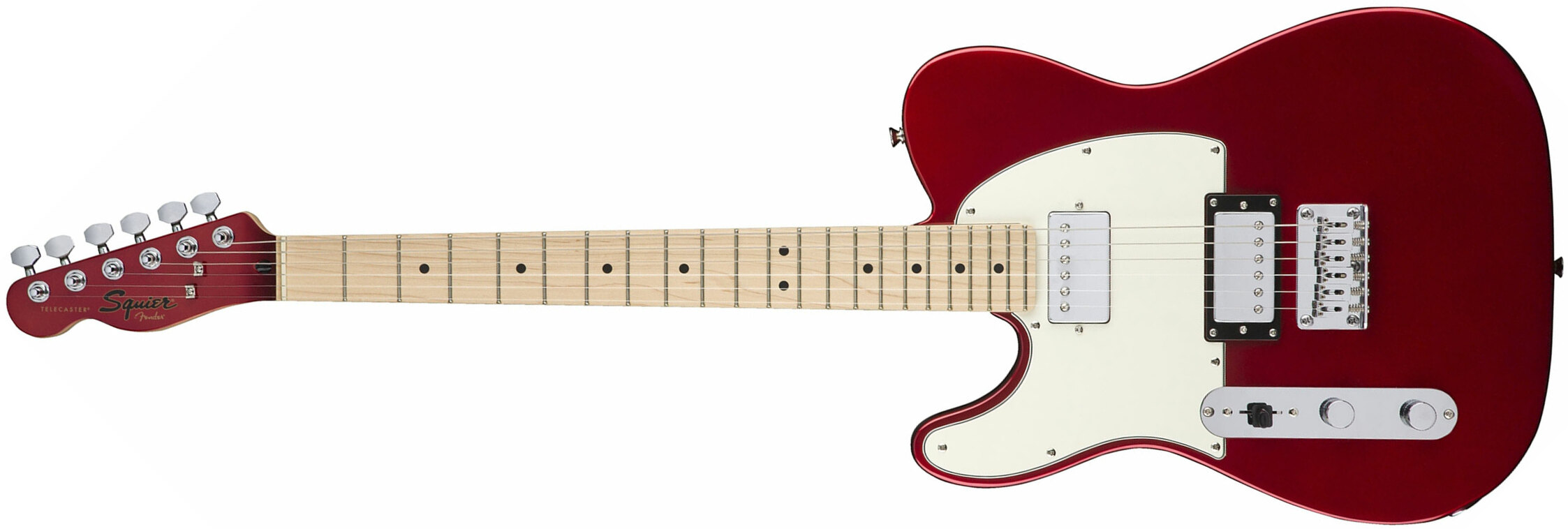 Squier Tele Contemporary Hh Lh Gaucher Mn - Dark Metallic Red - Guitarra electrica para zurdos - Main picture