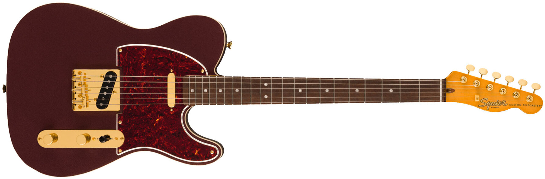 Squier Tele Custom 60s Classic Vibe Fsr Ltd 2s Ht Lau - Oxblood - Guitarra eléctrica con forma de tel - Main picture