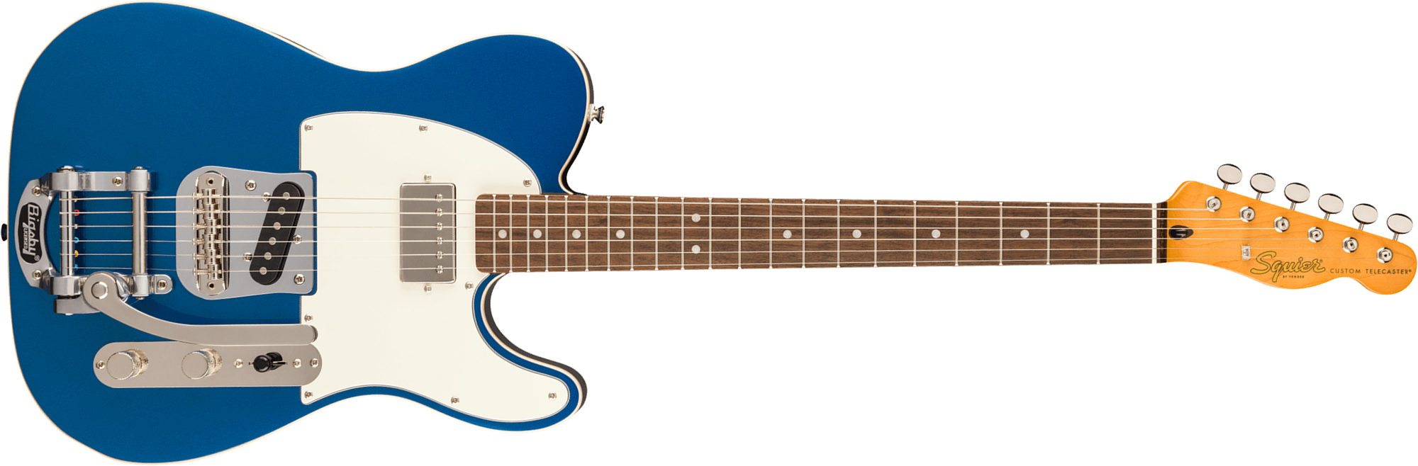 Squier Tele Custom Bigsby Classic Vibe Sh Trem Lau - Lake Placid Blue - Guitarra eléctrica con forma de tel - Main picture