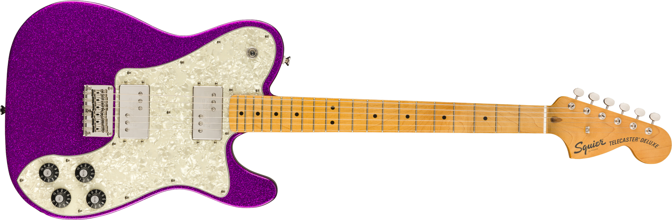 Squier Tele Deluxe Classic Vibe 70 Fsr Ltd 2020 Hh Htmn - Purple Sparkle - Guitarra eléctrica con forma de tel - Main picture