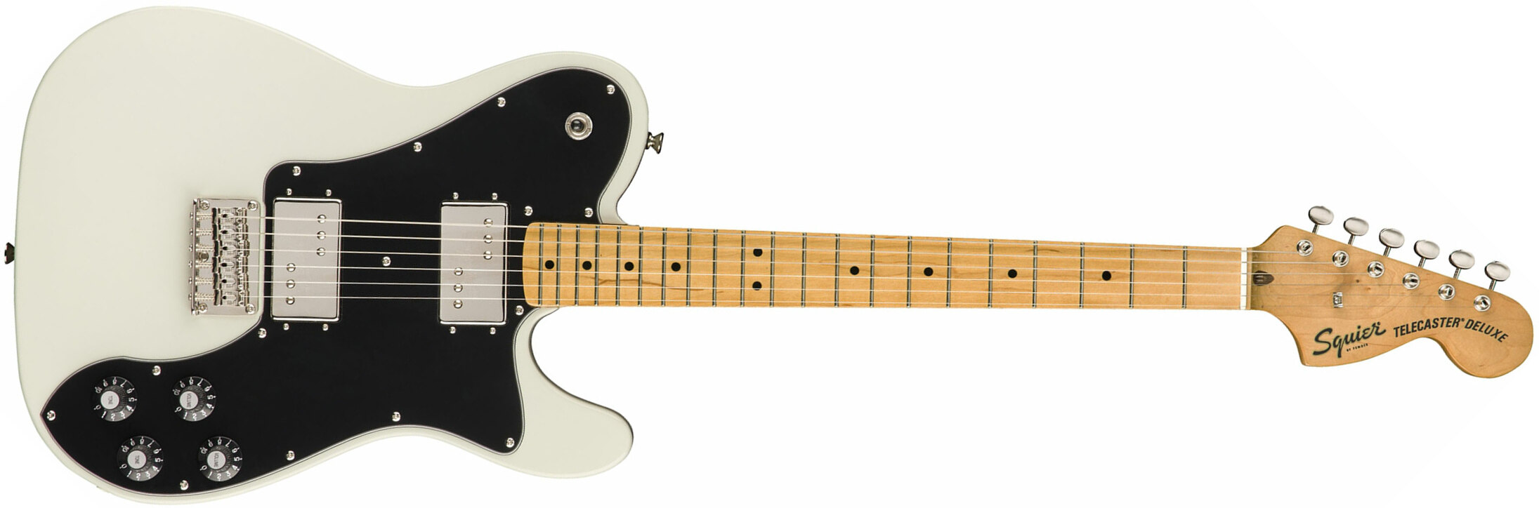 Squier Tele Deluxe Classic Vibe 70s 2019 Hh Mn - Olympic White - Guitarra eléctrica con forma de tel - Main picture